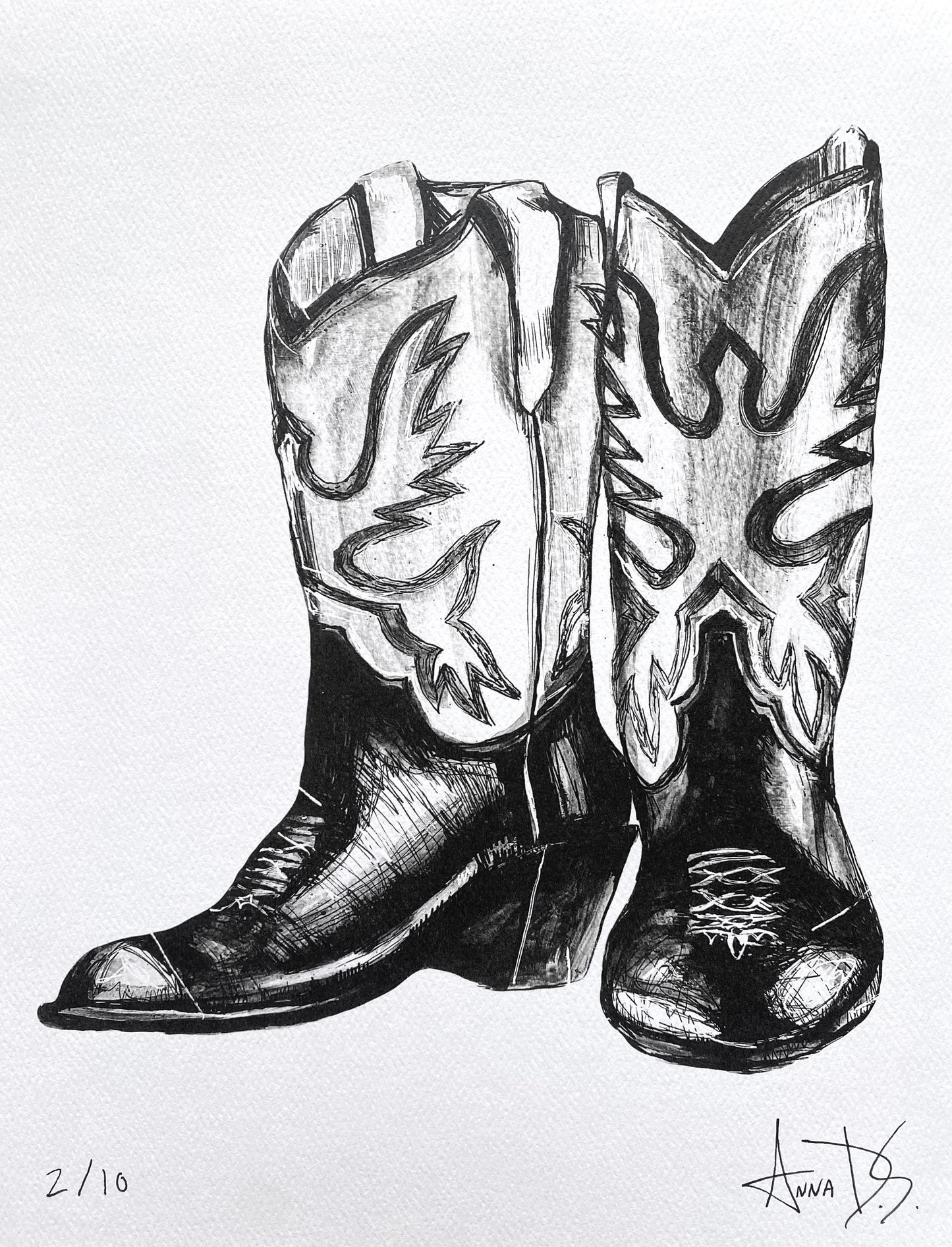 Cowboy Boot Print