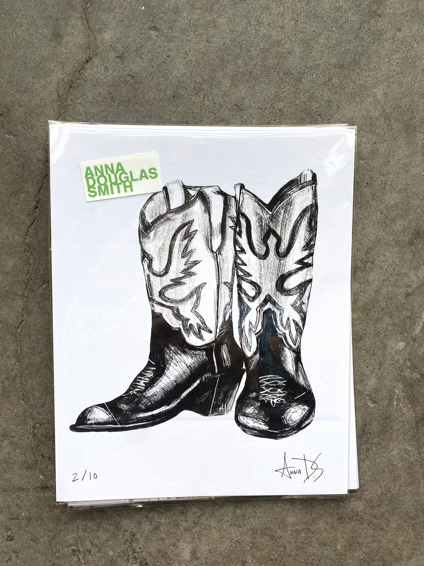 Cowboy Boot Print
