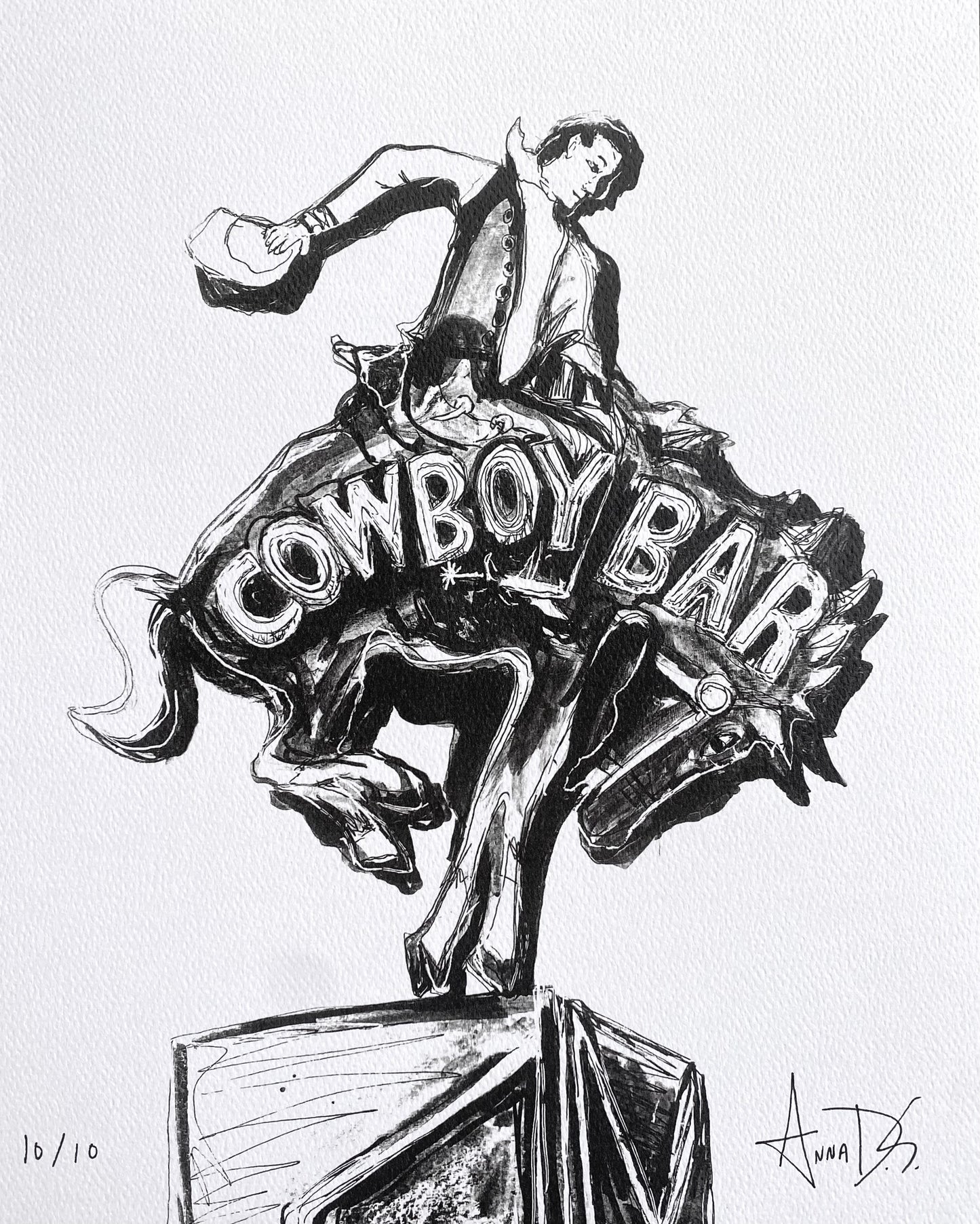Cowboy Bar Print