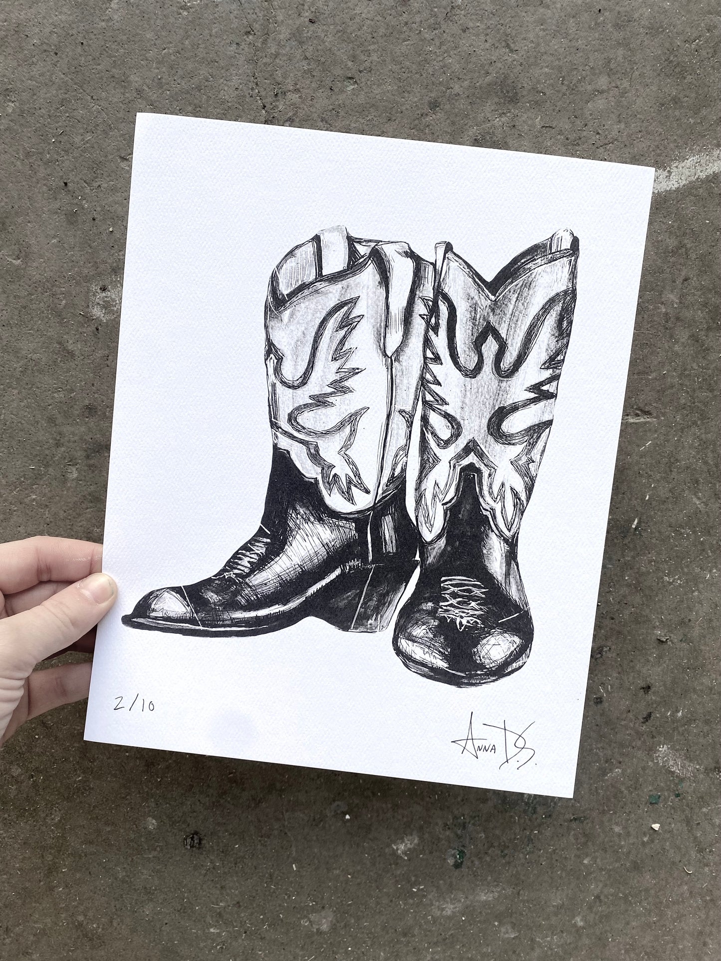 Cowboy Boot Print