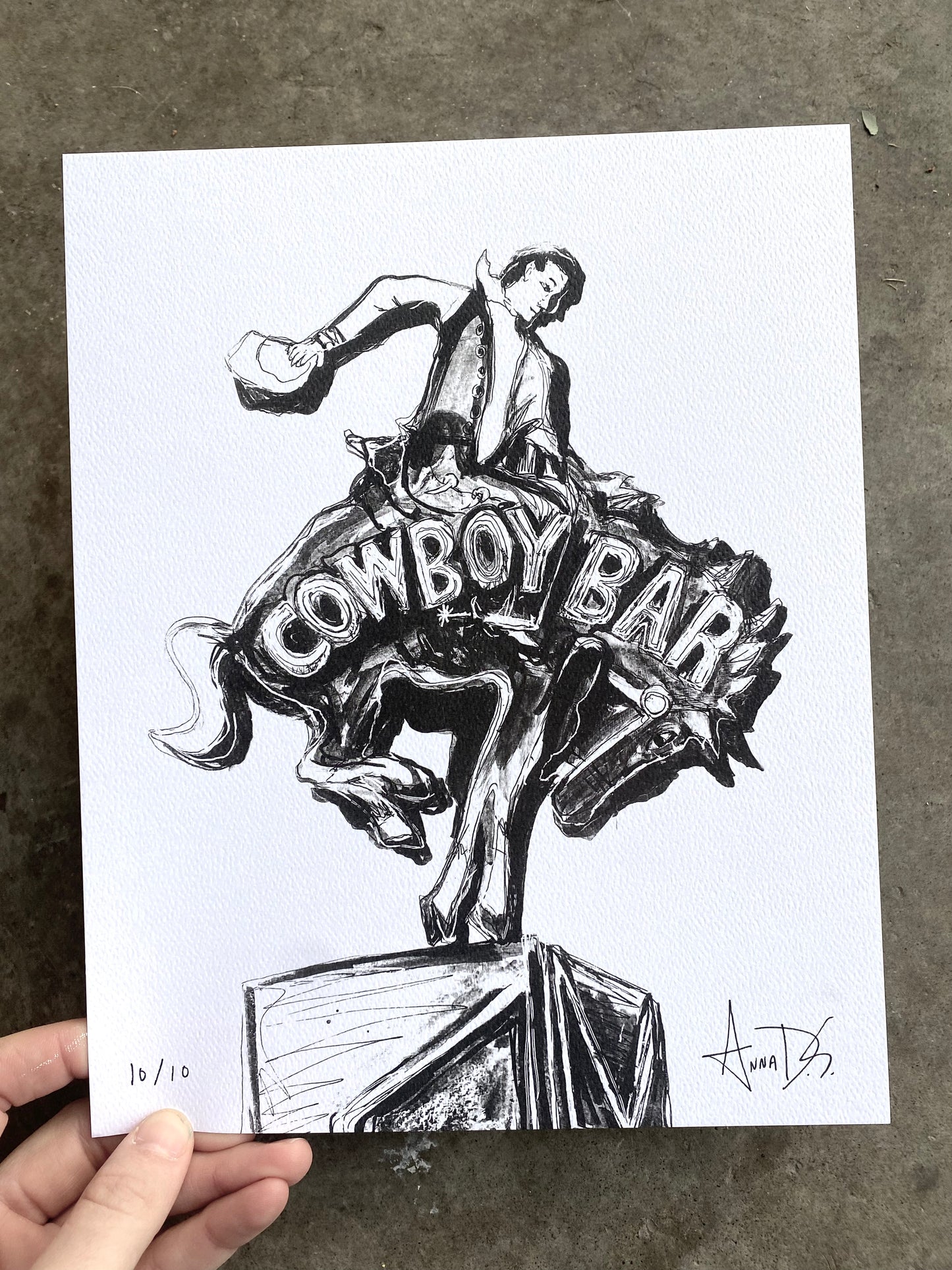 Cowboy Bar Print