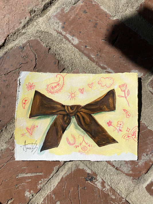 Brown Bandana Bow